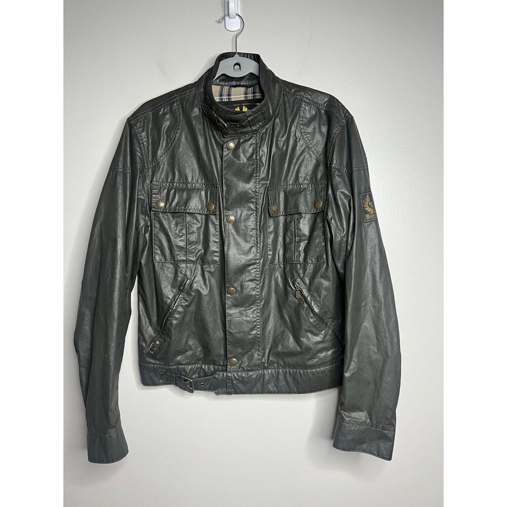 VTG Belstaff Six Days Blouson Waxed Cotton Moto Jacket Prince Label Men's L Rare